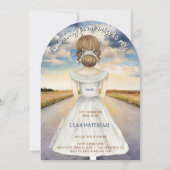 旅行恋しく思からミセスブライダルシャワー 招待状 (正面)