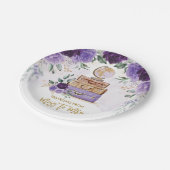 旅行恋しく思からミセス・パープルブライダルシャワー ペーパープレート (アングル)
