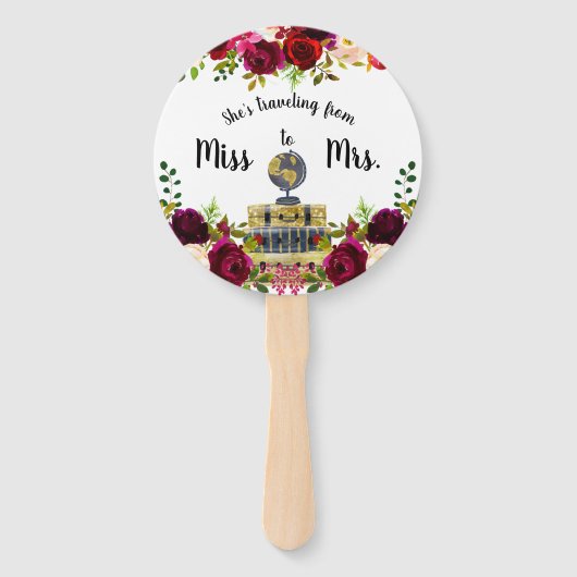 旅行恋しく思からミセス・ブライダルシャワーへのお願い ハンドファン (正面)