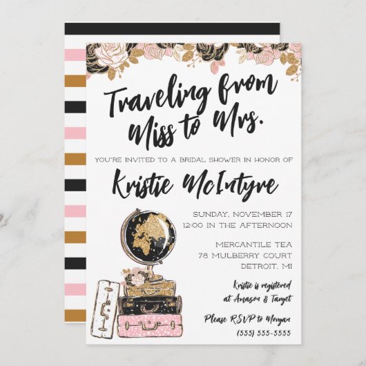 旅行恋しく思からミセス・ラッモダンケージまで 招待状 (正面/裏面)