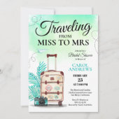 旅行恋しく思からミッズ・ブライダルシャワー 招待状 (正面)