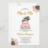 旅行恋しく思からミッズ・ブライダルシャワー 招待状 (正面/裏面)