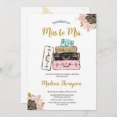 旅行恋しく思からミッズ・ブライダルシャワー 招待状 (正面/裏面)