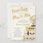 旅行恋しく思からミッズ・ブライダルシャワー 招待状 (正面)