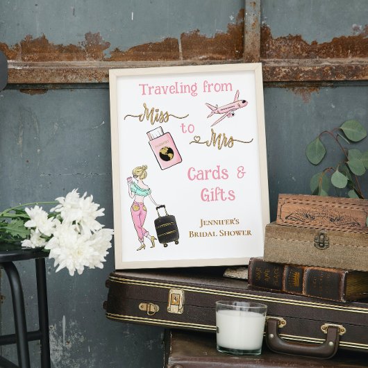 旅行恋しく思のブライダルシャワー ポスター