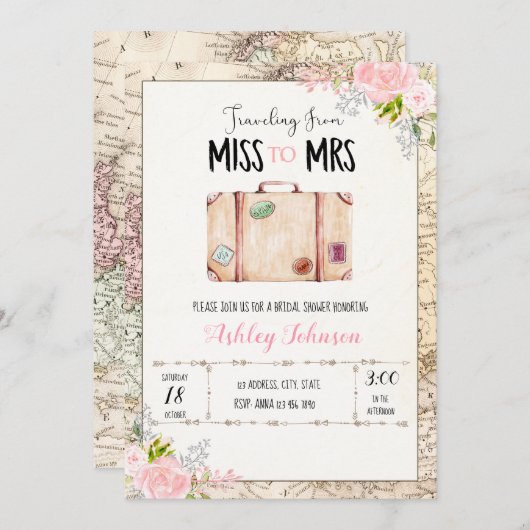 旅行恋しく思の依頼 招待状 (正面/裏面)