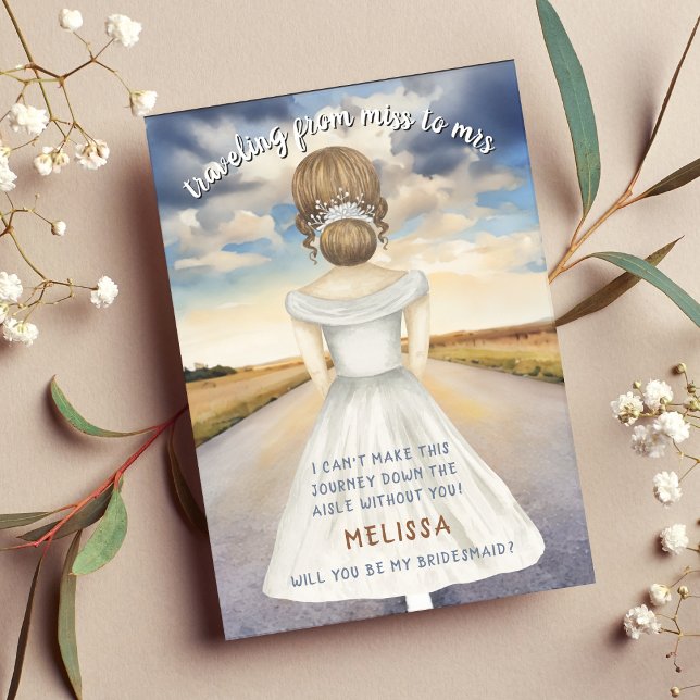 旅行恋しく思はブリデスメイド夫人への提案 (Traveling From Miss to Mrs Bridesmaid Proposal
)