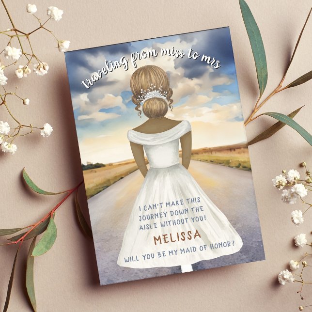 旅行恋しく思はブリデスメイド夫人への提案 (Traveling From Miss to Mrs Bridesmaid Proposal
)