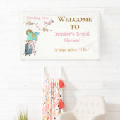 旅行恋しく思はミセスブライダルシャワーへようこそ 横断幕 (インサイチュ)