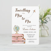 旅行恋しく思テーマミセス・ブライダルシャワー 招待状 (スタンド正面)
