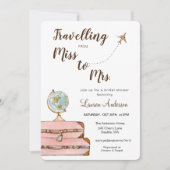 旅行恋しく思テーマミセス・ブライダルシャワー 招待状 (正面)