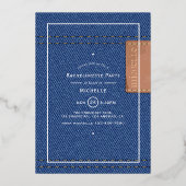 旅行恋しく思バチェロレッテフォイル・インビタット夫人 箔招待状 (裏面)