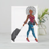 旅行恋しく思バチェロレッテ 箔招待状 (立ち正面)