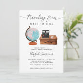 旅行恋しく思ブライダルシャワーからMRS 招待状 (スタンド正面)