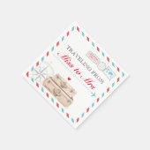 旅行恋しく思ブライダルシャワーテーブルナプキンスへ スタンダードカクテルナプキン (角)