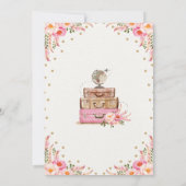 旅行恋しく思ブライダルシャワーMrs Boho赤面フローラ 招待状 (裏面)