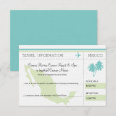 旅行情報 出発便 メキシコ行き 搭乗券 招待状 (正面/裏面)