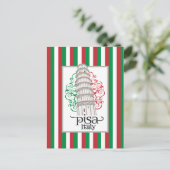 旅行愛好家のためのピサの塔の傾き ポストカード (スタンド正面)