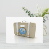 旅行招待状のためのスーツケース 招待状 (スタンド正面)