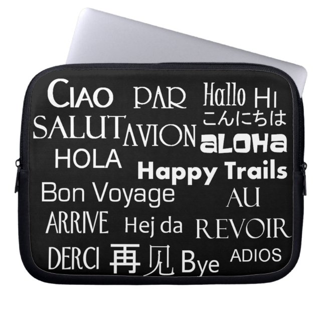 旅行文字 ラップトップスリーブ (正面)