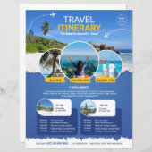 旅行日程フライヤーテンプレート (正面/裏面)