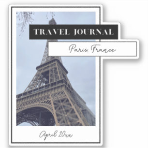 旅行日記ステッカー|あなた自身の写真を追加! シール