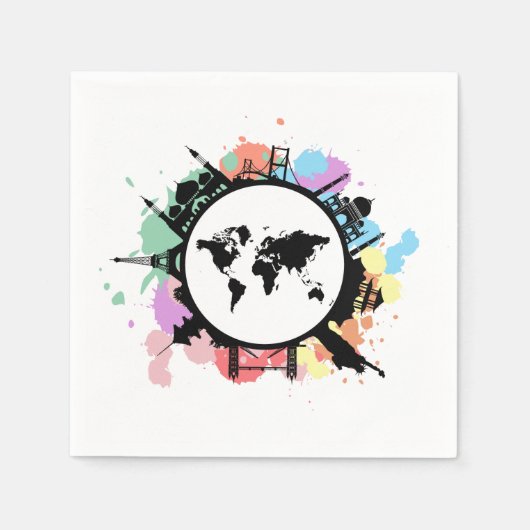 旅行時間だ スタンダードカクテルナプキン (正面)