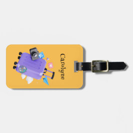 旅行時間のカスタム文字 ラゲッジタグ