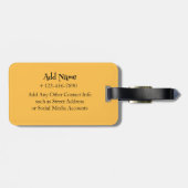 旅行時間のカスタム文字 ラゲッジタグ (裏面横)