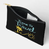 旅行時間ビーチ アクセサリーポーチ (見開き)