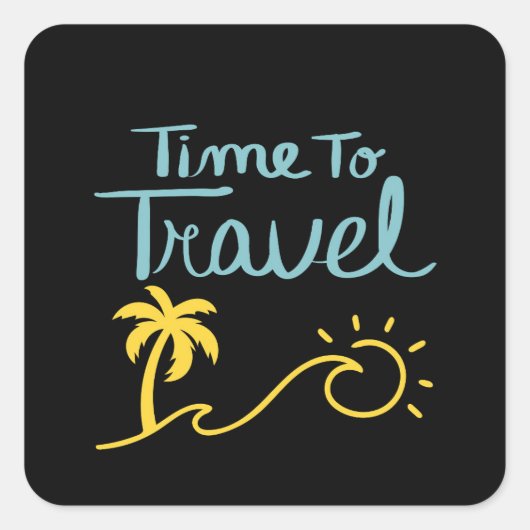 旅行時間ビーチ スクエアシール (正面)