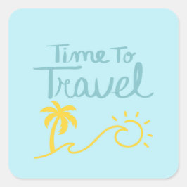 旅行時間ビーチ スクエアシール