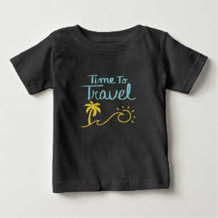 旅行時間ビーチ ベビーTシャツ