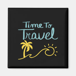 旅行時間ビーチ マグネット