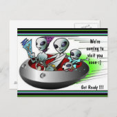 旅行来エイリアンの訪問 ポストカード (正面/裏面)