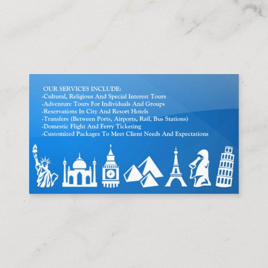 旅行業者名刺 名刺 (裏面)