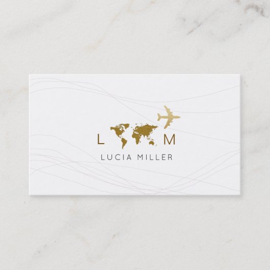 旅行業者向けのシックな名刺 名刺 (正面)