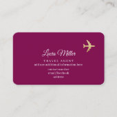 旅行業者用ワインカラー名刺 名刺 (正面)