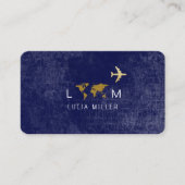 旅行業者用青色の名刺 名刺 (正面)