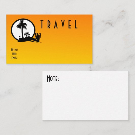 旅行標準サイズの名刺 名刺 (正面/裏面)