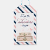 旅行機赤ちゃんシャワー中立の好意 ギフトタグ (裏面)