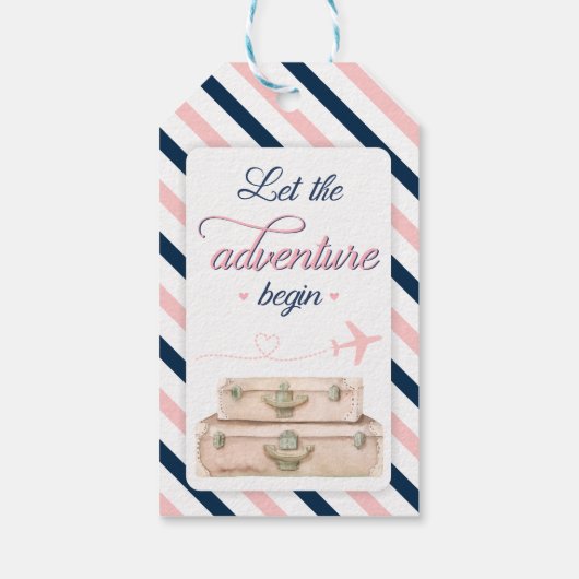 旅行機赤ちゃんシャワー中立の好意 ギフトタグ (裏面)