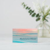 旅行海スカイブルーモダン 名刺 (スタンド正面)