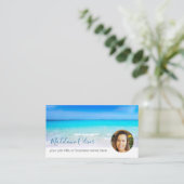 旅行海ブルーフォトプロフェッショナル名刺 名刺 (スタンド正面)