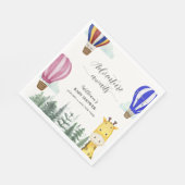 旅行熱気球ジャングルキリン赤ちゃんシャワー スタンダードランチョンナプキン (角)