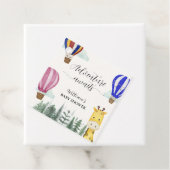 旅行熱気球ジャングルキリン赤ちゃんシャワー フェイバータグ (インサイチュ)