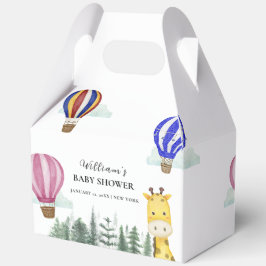 旅行熱気球ジャングルキリン赤ちゃんシャワー フェイバーボックス