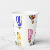 旅行熱気球ジャングルキリン赤ちゃんシャワー 紙コップ (左)