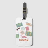 旅行班 – かわいい休暇の必需品 ラゲッジタグ (正面縦)