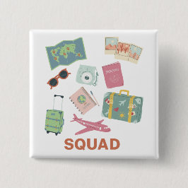 旅行班 – かわいい休暇の必需品 缶バッジ